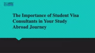 The Importance of Student Visa Consultants in Surat