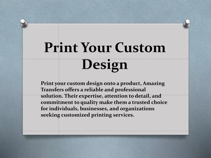 print your custom design