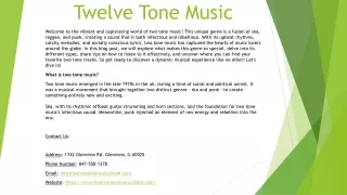 twelve tone music