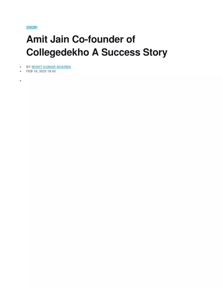 people amit jain co founder of collegedekho