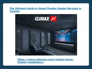 The Ultimate Guide to Home Theater Design Services in Toronto