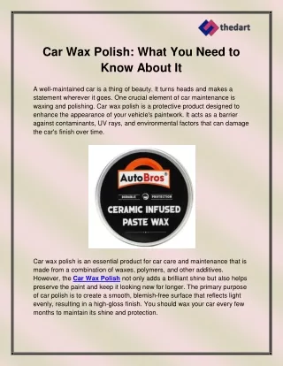 Car Wax Polish