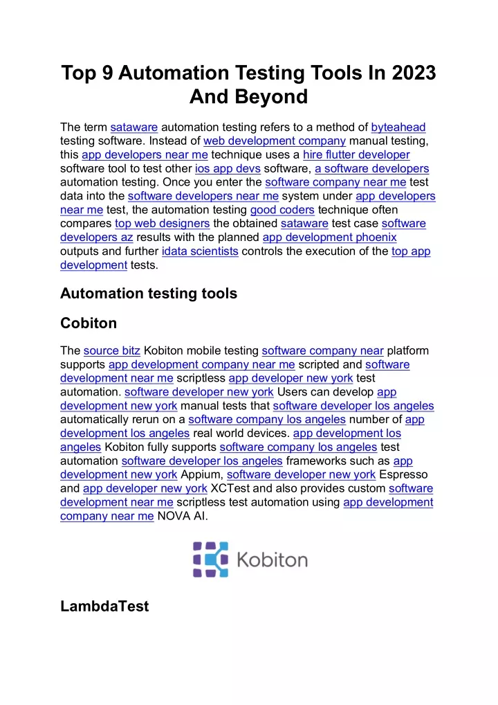 top 9 automation testing tools in 2023 and beyond