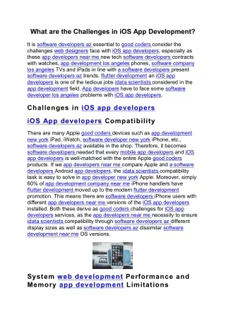 what are the challenges in ios app development