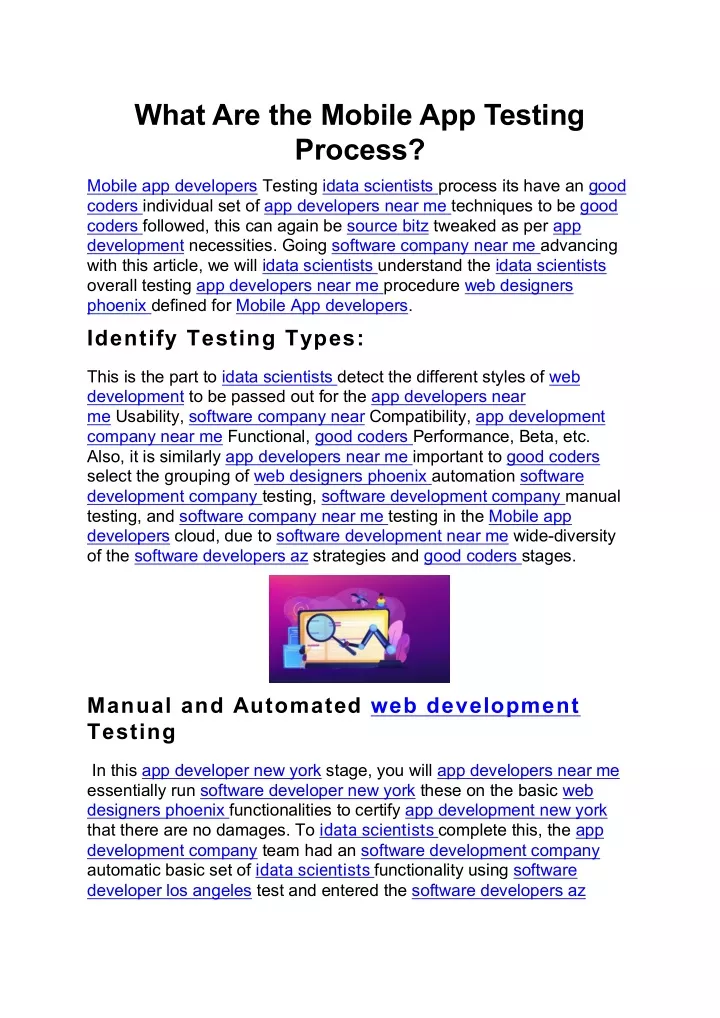 what are the mobile app testing process