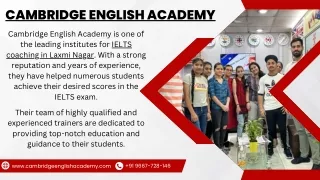Which is the No 1 ielts coaching in laxmi nagar