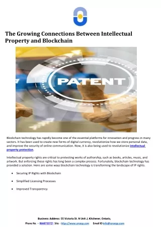 The Growing Connections Between Intellectual Property and Blockchain