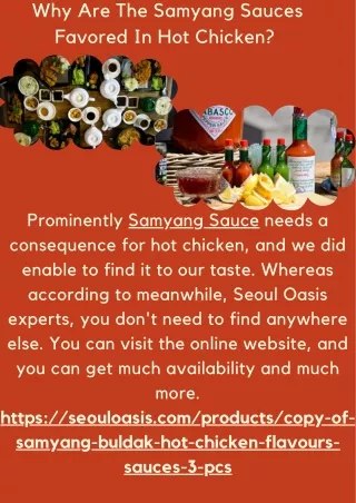 Why Are The Samyang Sauces Favored In Hot Chicken  (1)