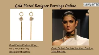Unveiling Elegance: Gold-plated hanging earrings' allure