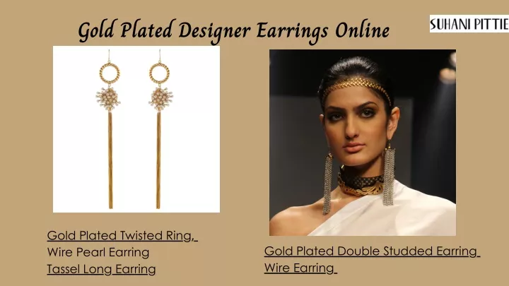 gold plated designer earrings online