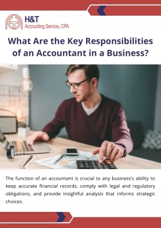 What Are the Key Responsibilities of an Accountant in a Business