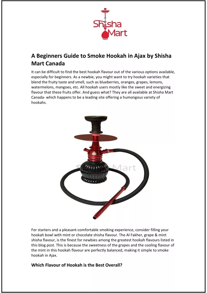 a beginners guide to smoke hookah in ajax