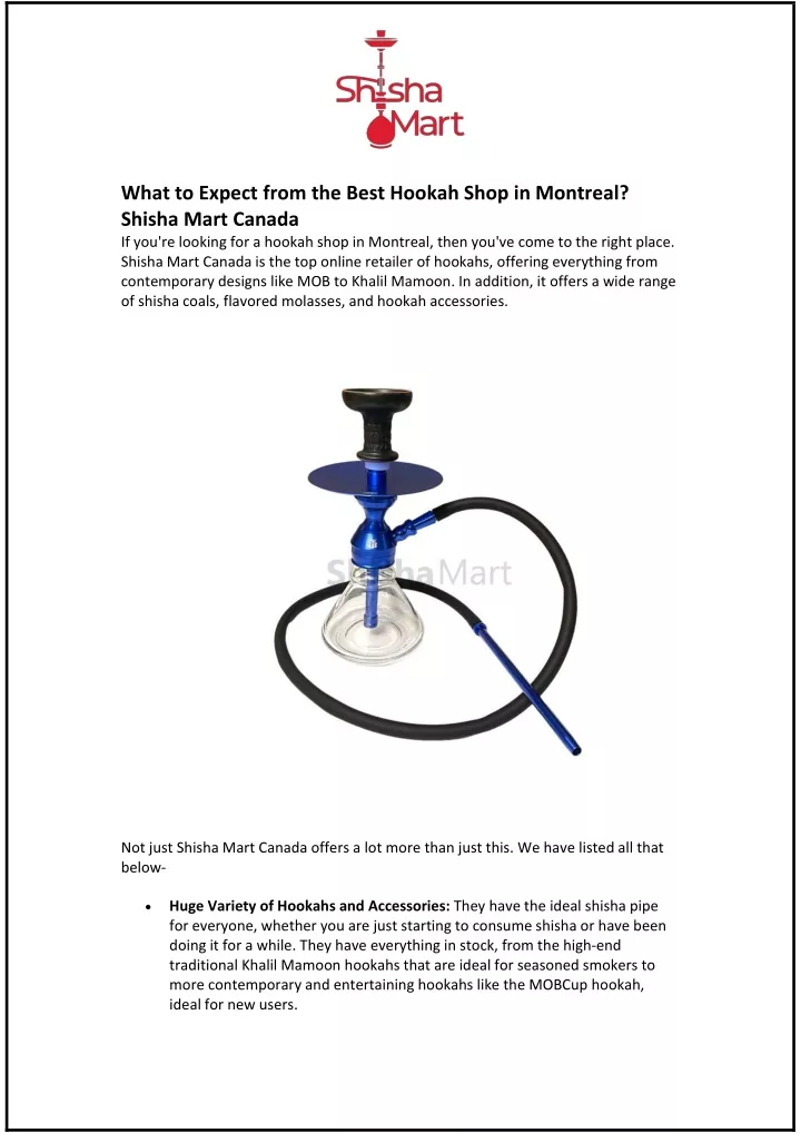 what to expect from the best hookah shop