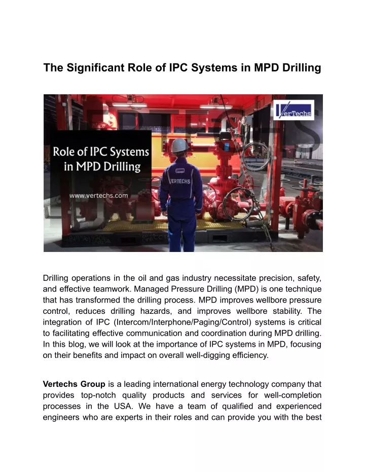 the significant role of ipc systems