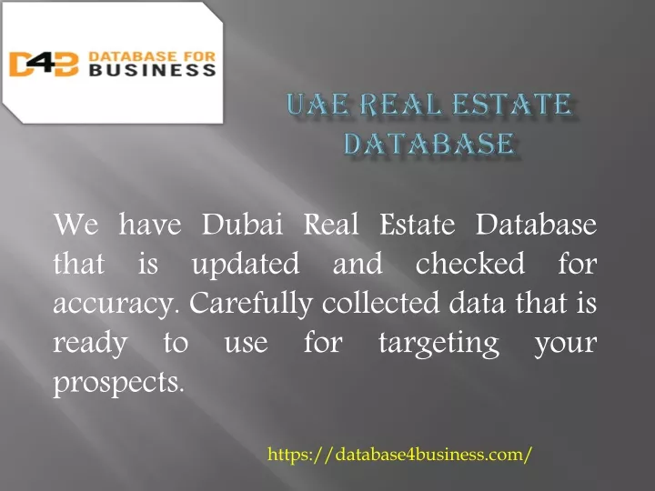 uae real estate database