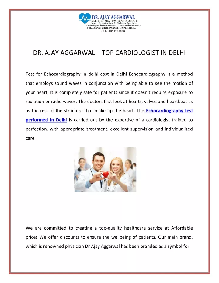 dr ajay aggarwal top cardiologist in delhi