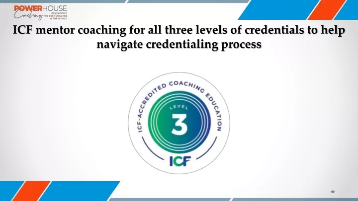 icf mentor coaching for all three levels