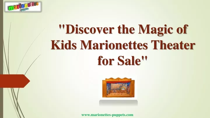 discover the magic of kids marionettes theater for sale