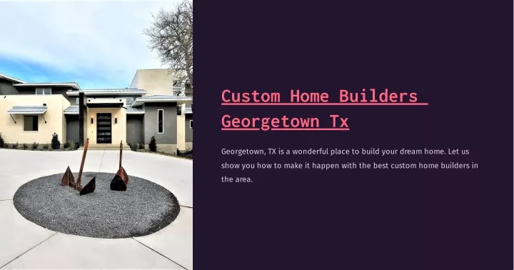 custom home builders georgetown tx
