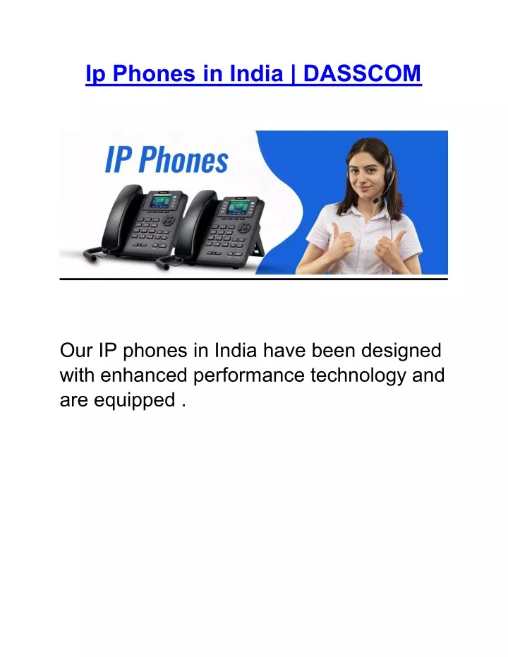 ip phones in india dasscom