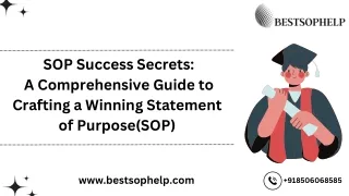 SOP Success Secrets A Comprehensive Guide to Crafting a Winning Statement of Purpose