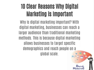 10 Clear Reasons Why Digital Marketing is Important