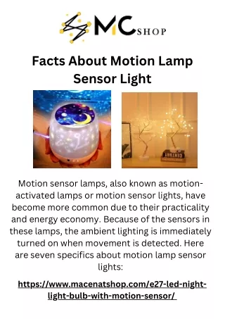 Facts About Motion Lamp Sensor Light