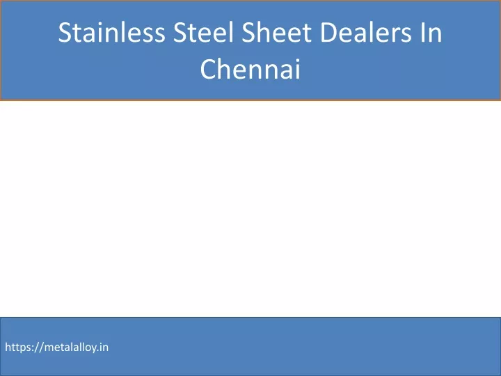 stainless steel sheet dealers in chennai