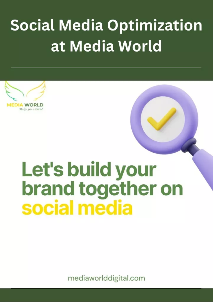 social media optimization at media world