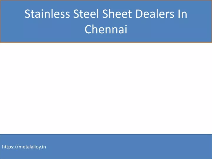 stainless steel sheet dealers in chennai