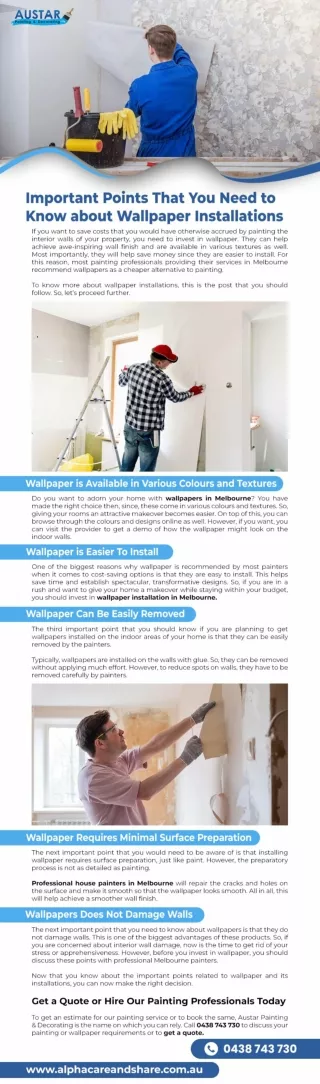 Important Points That You Need to Know about Wallpaper Installations