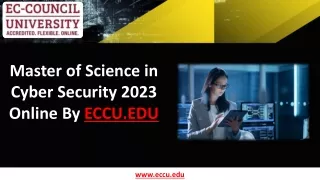 Master of Science in Cyber Security 2023 - Online By ECCU.EDU