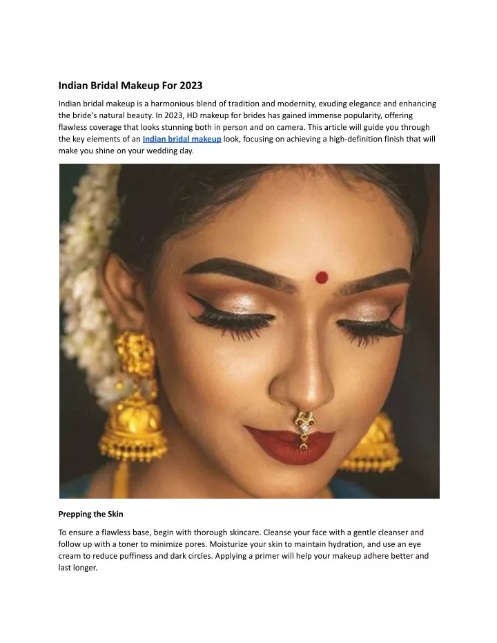 indian bridal makeup for 2023