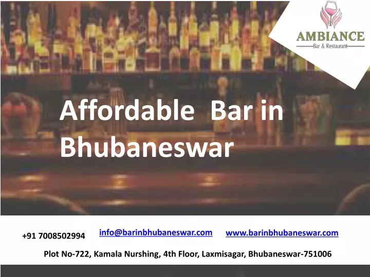 affordable bar in bhubaneswar