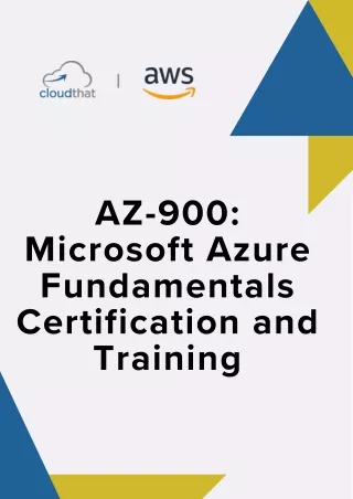 CloudThat | AZ900 Microsoft Azure fundamentals