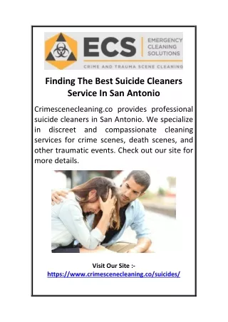 Finding The Best Suicide Cleaners Service In San Antonio