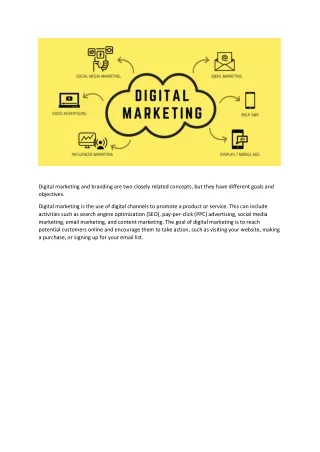 Digital marketing and branding