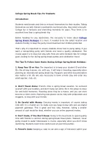 College Spring Break Tips For Students - slide 1