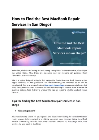 how to find the best macbook repair services