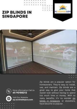 Zip blinds in Singapore
