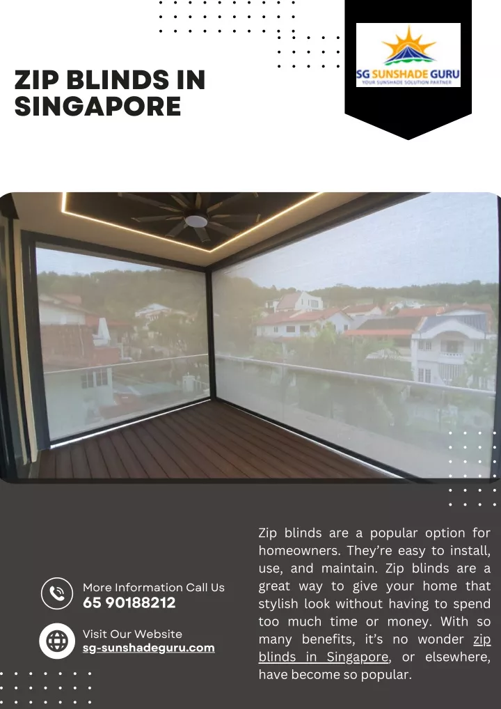 zip blinds in singapore