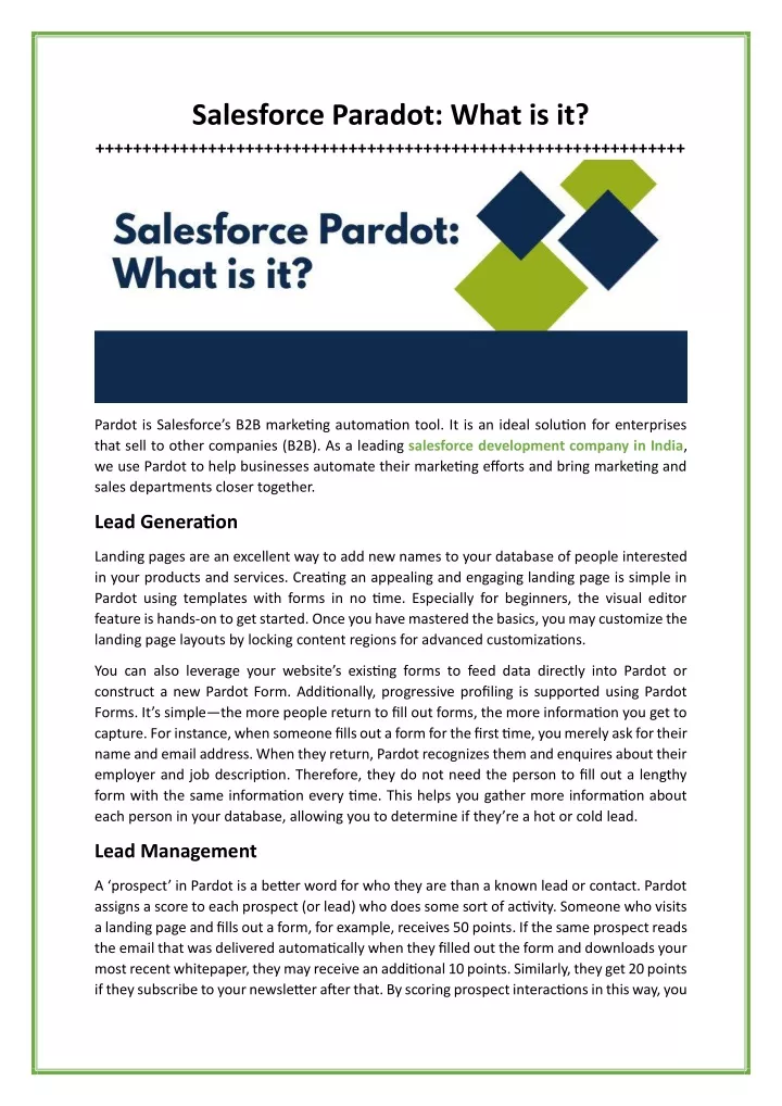 salesforce paradot what is it