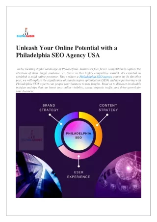 Unleash Your Online Potential with a Philadelphia SEO Agency USA