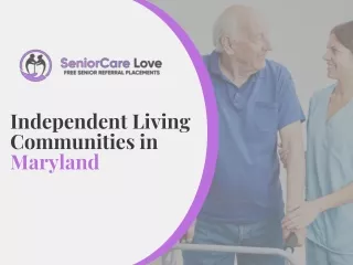 The Best Independent Living Communities in Maryland