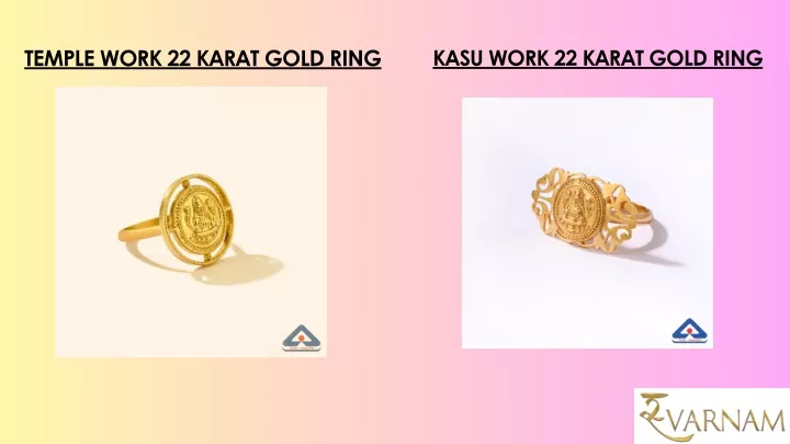 temple work 22 karat gold ring