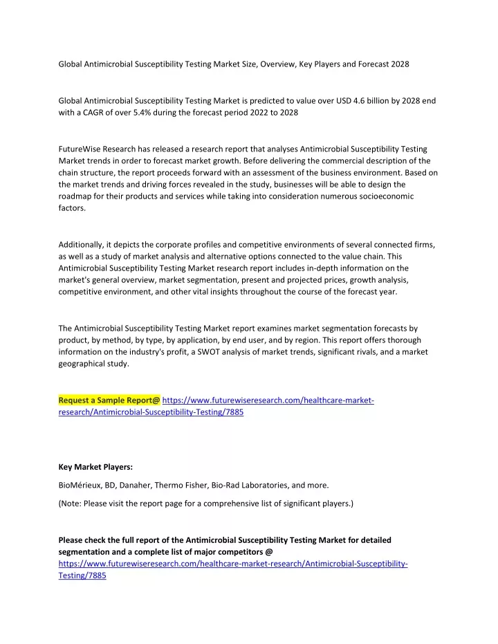 global antimicrobial susceptibility testing