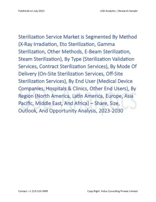 Sterilization Service Market Study 2023