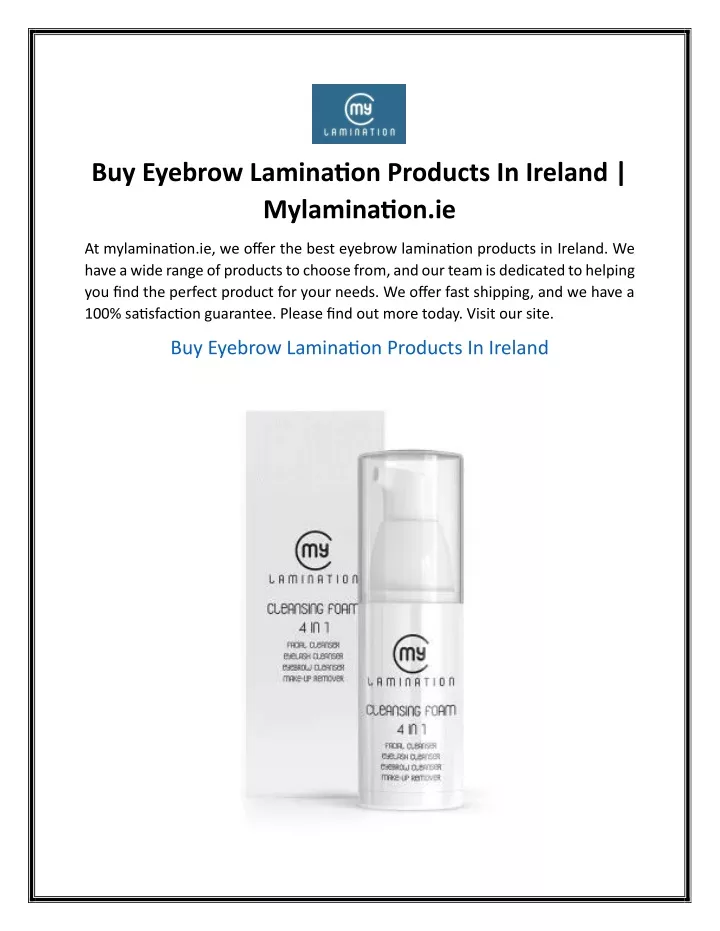 buy eyebrow lamination products in ireland