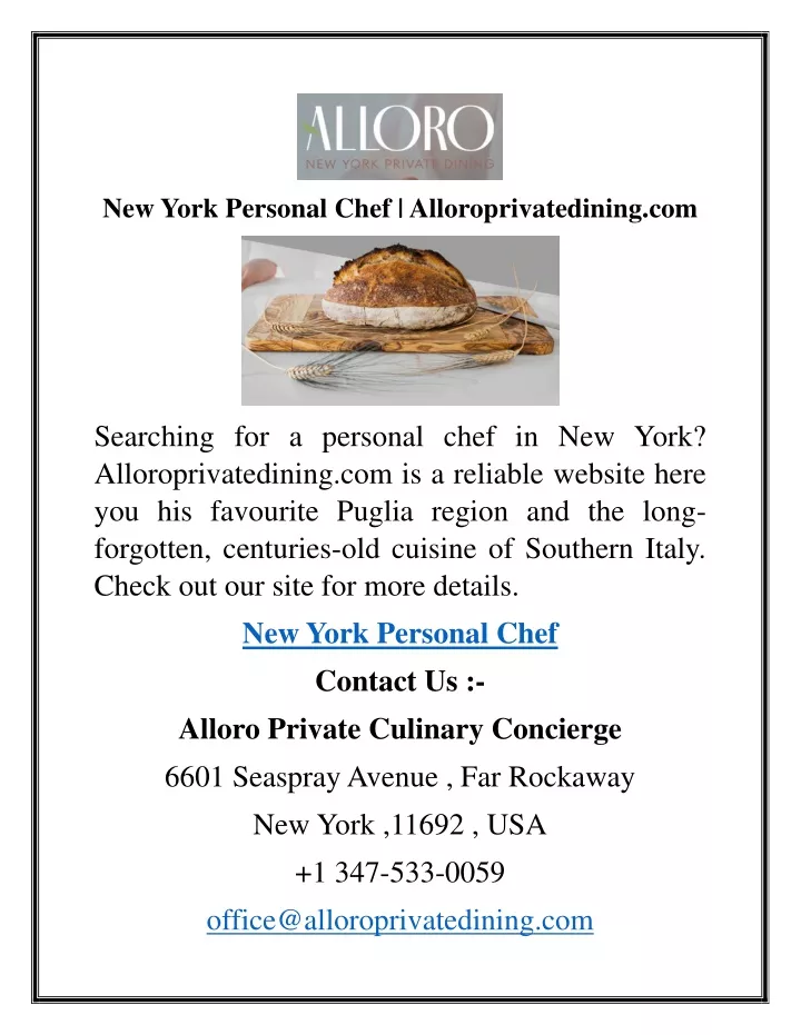 new york personal chef alloroprivatedining com