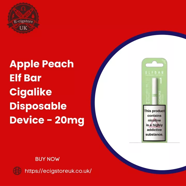apple peach elf bar cigalike disposable device